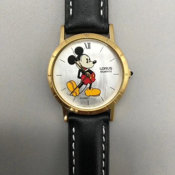 Vintage Lorus Disney Mickey Mouse Watch Women 30mm JV811-1400 New Battery